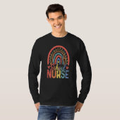 T-shirt Cute Rainbow Leopard Print School Nurse Back To Sc (Devant entier)