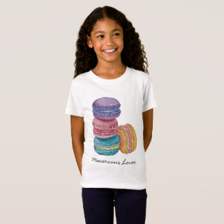 T-Shirt Cute Rainbow Macaroons In Watercolor