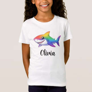 T-Shirt Cute Rainbow Shark Cartoon
