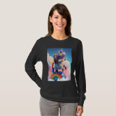 T-shirt Cute Rainbow Unicorn Otter Riding A Unicorn (Devant entier)