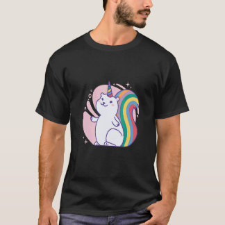 T-shirt Cute rainbow unicorn squirrel