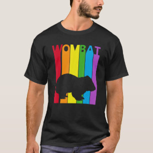 T-shirt Cute Rainbow Wombat animal