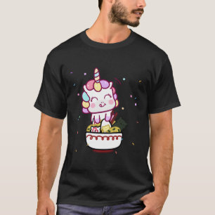 T-shirt Cute Ramen Unicorn Kawaii Anime Japonais Pho Noodl