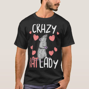 T-shirt Cute Rat Domestique Rat Rodent Souris Biologie des