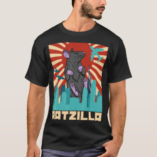 T-shirt Cute Rat Domestique Rat Rodent Souris Biologie des