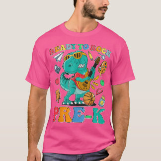 T-shirt Cute Ready to Rock PreK Dinosaur Rock Back to Scho