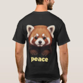 T-shirt Cute Red Panda "Peace" Illustration for Kids & Nur (Dos)