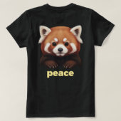 T-shirt Cute Red Panda "Peace" Illustration for Kids & Nur (Design dos)