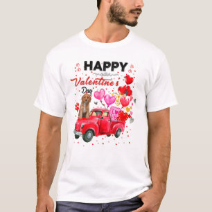 T-shirt Cute Red Truck Cavapoo Valentines Day Costume Boy