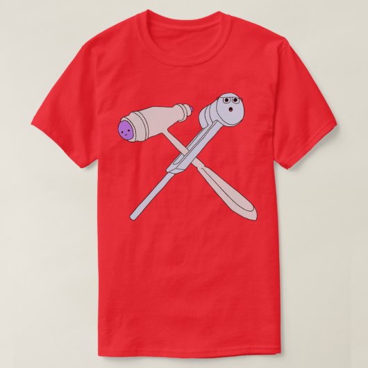 T-shirt Cute Reflex Hammer and Tuning Fork 1 (Design devant)