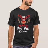 T-shirt Cute Reindeer Buffalo Plaid Boo Boo Infirmière d'é (Devant)