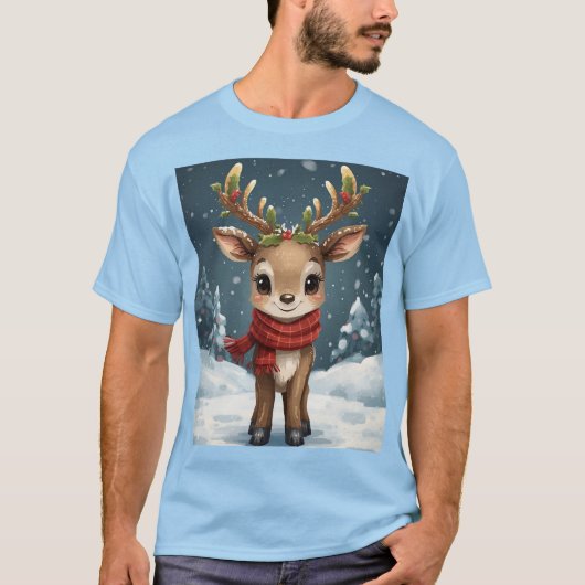 T-shirt Cute reindeer christmas for festive outfits (Devant)