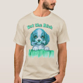 T-shirt Cute Retro Puppy - Mange Rich (Devant)
