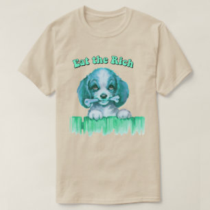 T-shirt Cute Retro Puppy - Mange Rich