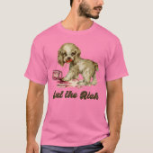 T-shirt Cute Retro Puppy - Mange Rich (Devant)