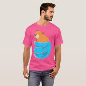 T-shirt Cute Rodent Pocket Capybara (Devant entier)
