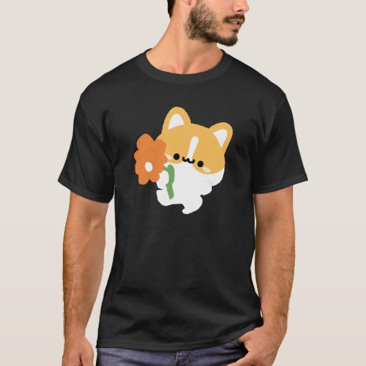 T-shirt Cute Romantic Corgi (Devant)