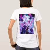 T-shirt Cute rose, noir et blanc Koakuma Little Devil (Dos)