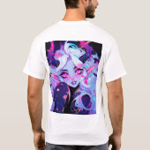 T-shirt Cute rose, noir et blanc Koakuma Little Devil (Dos)