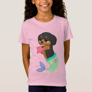 T-Shirt Cute Rottweiler Sirène Chien Chien Chien Chien Je