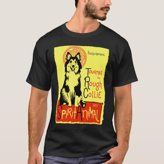 T-shirt Cute Rough Collie Rough Haired Collie Dog (Devant)
