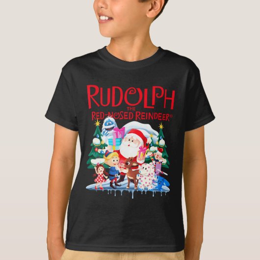 T-shirt Cute Rudolph The Red Nosed Reindeer Christmas Spec (Devant)