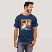 T-shirt Cute Saint Bernard How I Roll Funny (Devant entier)