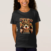 T-Shirt Cute Samurai Chat en Armure (Devant)