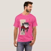 T-shirt Cute Samurai Shiba — Version noire (Devant entier)