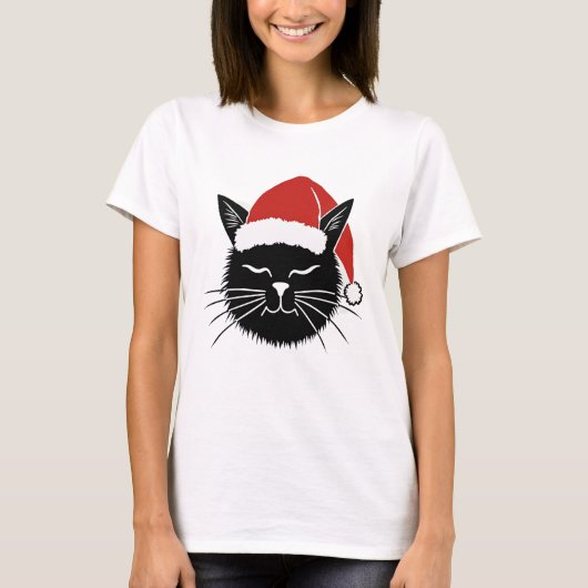 T-shirt Cute Santa Cat Lover Christmas Men Women Kids T-Sh (Devant)