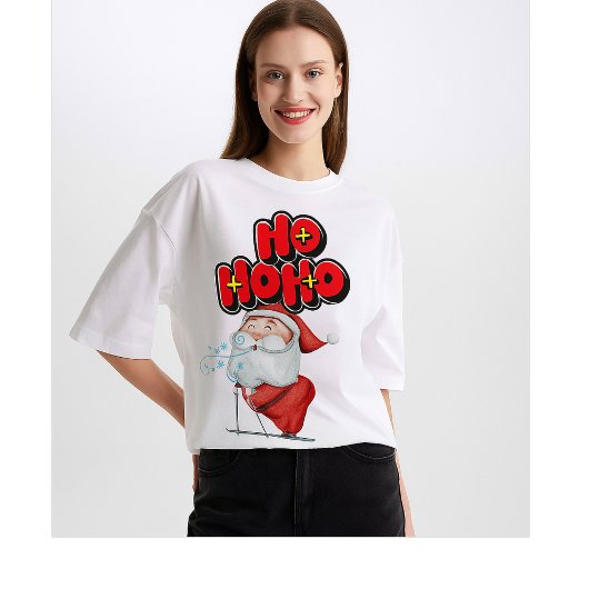 T-shirt Cute Santa “Ho Ho Ho” Christmas – Funny Ho Ho Ho