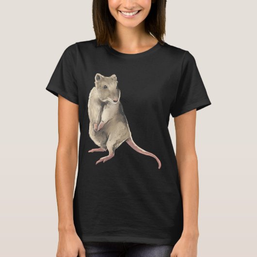 T-shirt Cute scared little rat (Devant)