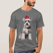 T-shirt Cute Schnauzer Dog Lover Funny Christmas (Devant)