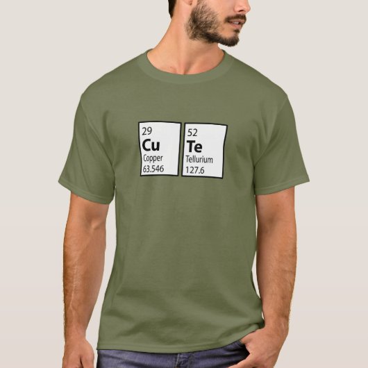 T-shirt Cute Science Geek College Nerd (Devant)
