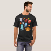T-shirt Cute Sea Animals Ocean Creatures Clownfish (Devant entier)