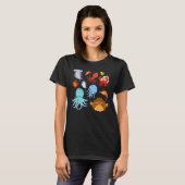 T-shirt Cute Sea Animals Ocean Creatures Clownfish (Devant entier)