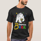 T-shirt Cute Sensibilisation sur l'autisme Stepmaman Ours (Devant)