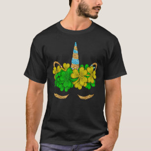 T-shirt Cute Shamrock Cute Unicorn St Patrick's Day Girls