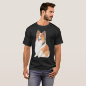 T-shirt Cute Shetland Sheepdog Dog on Sheltie (Devant entier)
