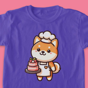 T-shirt Cute Shiba Inu Dog Cake Baker