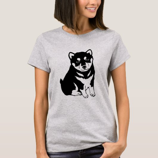 T-shirt Cute Shiba Inu Puppy Art (Devant)