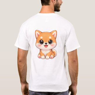 T-shirt Cute Shiba Inu Puppy Chibi Illustration T Shirt