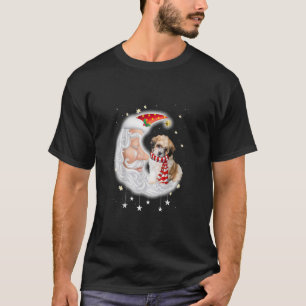 T-shirt Cute Shichon avec Santa Hat Amoureux des chiens de