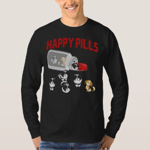 T-shirt Cute Shih Tzu Happy Pills Puppy Propriétaire Produ