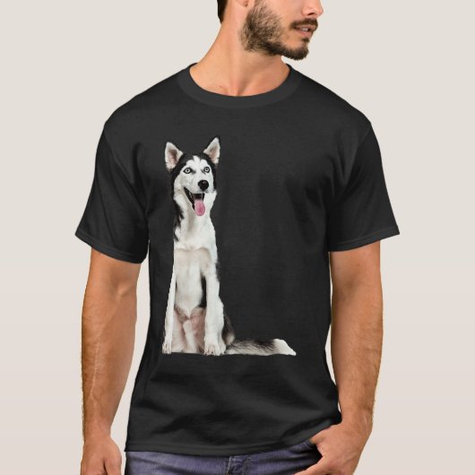 T-shirt Cute Siberian Husky (Devant)