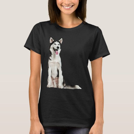 T-shirt Cute Siberian Husky (Devant)