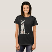 T-shirt Cute Siberian Husky (Devant entier)
