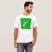 T-shirt Cute Siberian Husky Chien Casquette St. Patrick's  (Devant entier)
