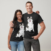 T-shirt Cute Siberian Husky dog  Husky graphics (Unisexe)
