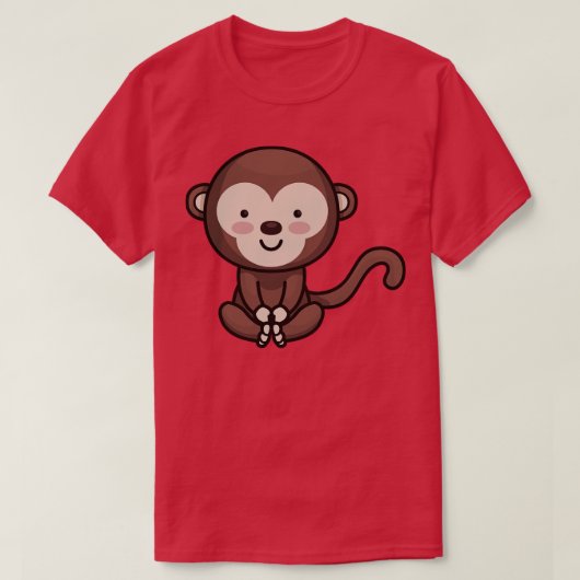 T-shirt Cute Singe toon (Design devant)